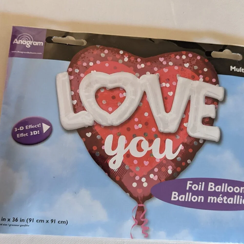 NWT Love You Huge Foil Balloon Engagement Valentine's Day Gift Party Decoration
